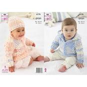 King Cole Pattern 6178 Cardigans &amp; Hat in Cosy Love Aran