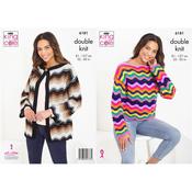 King Cole Pattern 6181 Sweater and Cardigan in Pricewise DK image