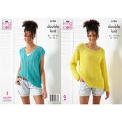 King Cole Pattern 6186 Sweater &amp; Tank Top in Bamboo Cotton DK image