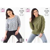 King Cole Pattern 6189 Ladies Sweaters in Cherished DK
