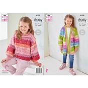 King Cole Pattern 6198 Jacket &amp; Sweater in Hedgerow Chunky