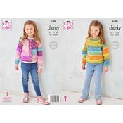 King Cole Pattern 6199 Cardigan &amp; Sweater in Hedgerow Chunky
