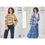 King Cole Pattern 6200 Sweater &amp; Cardigan in Hedgerow Chunky