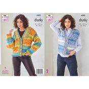 King Cole Pattern 6202 Waistcoat &amp; Jacket in Hedgerow Chunky