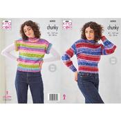 King Cole Pattern 6203 Slipover &amp; Sweater in Hedgerow Chunky