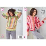 King Cole Pattern 6204 Sweater &amp; Jacket in Hedgerow Chunky