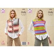 King Cole Pattern 6208 Slipover &amp; Waistcoat in Riot Chunky