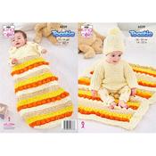 King Cole Pattern 6229 Baby Set in Toastie