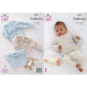 King Cole Pattern 6237 Babies Sweater, Slipover &amp; Cardigan in Fruitilicious image