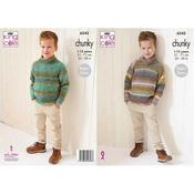 King Cole Pattern 6243 Boys Sweaters in Cottagespun Chunky