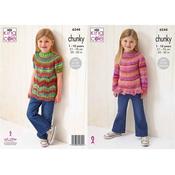 King Cole Pattern 6244 Girls Sweater in Cottagespun Chunky