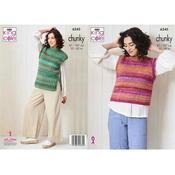 King Cole Pattern 6245 Tank Top &amp; Tunic in Cottagespun Chunky