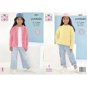King Cole Pattern 6251 Child's Sweater and Cardigan in Yumtastic