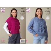 King Cole Pattern 6268 Slipover and Sweater in Chunky Tweed