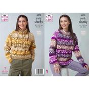 King Cole Pattern 6270 Sweaters in Nordic Chunky