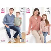 King Cole Pattern 6280 Cardigan &amp; Sweater in Chunky