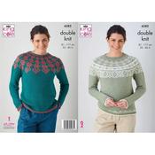 King Cole Pattern 6282 Sweaters in Luxury Merino DK