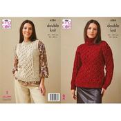 King Cole Pattern 6284 Sweater and Tank Top in Merino Blend DK 50g