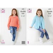 King Cole Pattern 6290 Cardigan &amp; Sweater in Comfort Double Knitting image
