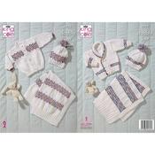 King Cole Pattern 6292 Jacket, Cardigan, Hats and Blanket in Comfort Baby DK and Jitterbug DK image