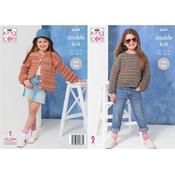 King Cole Pattern 6349 Sweater &amp; Cardigan in Jamboree DK
