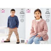 King Cole Pattern 6358 Sweater and Coatigan in Big Value Super Chunky Tweed