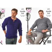 King Cole Pattern 6373 Hollywood Collection: Sweaters in Merino Blend DK