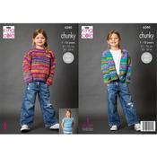 King Cole Pattern 6380 Sweater, Cardigan and Tank Top in Flair Chunky