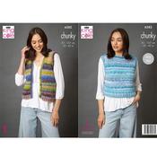 King Cole Pattern 6382 Waistcoat and Tank Top in Flair Chunky