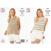 King Cole Pattern 6399 Tank Tops Crocheted in Cottonsoft DK image