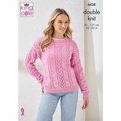 King Cole Pattern 6438 Sweater and Slipover in DK