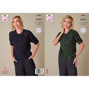 King Cole Pattern 6444 Cardigan &amp; Sweater in Firefly Aran