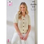 King Cole Pattern 6482 Sweater and Cardigan in Linendale DK image