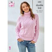 King Cole Pattern 6485 Sweater and Slipover in Cottonsoft DK