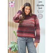 King Cole Pattern 6494 Sweaters Cottagespun DK