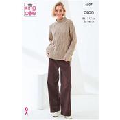 King Cole Pattern 6507 Sweater and Waistcoat in Aran