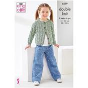 King Cole Pattern 6519 Cardigan and Sweater in DK