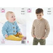 Pattern #6532 Sweater and Cardigan in Comfort Aran