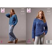 King Cole Pattern 6559 Cardigan and Sweater in Aran image