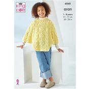 King Cole Pattern 6560 Poncho and Tabard in Aran