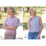 King Cole Pattern 6592 Sweater &amp; Tank Top in Flair Solo