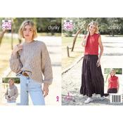 King Cole Pattern 6595 Sweater &amp; Top in Flair Solo
