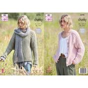 King Cole Pattern 6596 Sweater &amp; Cardigan in Flair Solo