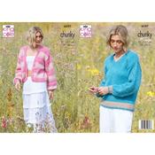 King Cole Pattern 6597 Cardigan &amp; Sweater in Flair Solo