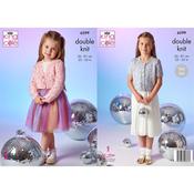 King Cole Pattern 6599 Girls Cardigans in Dazzle DK