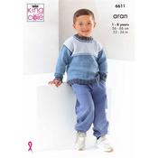 King Cole Pattern 6611 Kids Sweaters in Aran