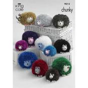 King Cole Pattern 9015 Knit Hedgehog Toys in Tinsel