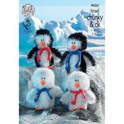 King Cole Pattern 9025 Knit Tinsel Penguin Toys