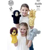 King Cole Pattern 9027 Animal Hand Puppets in Moments DK &amp; Pricewise DK