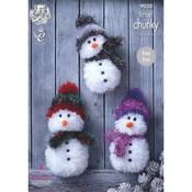 King Cole Pattern 9030 Tinsel Chunky Snowmen